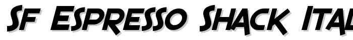 SF Espresso Shack Italic font